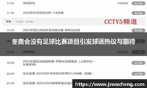 冬奥会没有足球比赛项目引发球迷热议与期待